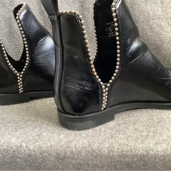 Zara Cutout Studded Ankle Boots, Size 8 - Picture 7 of 10
